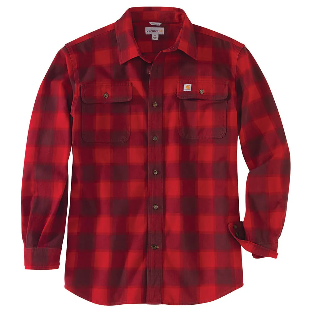 103822 - Carhartt Men's Loose Fit Heavyweight Flannel Long Sleeve Plaid Shirt