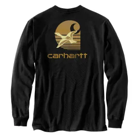 106629 - Carhartt Men's Loose Fit Heavyweight Long-Sleeve Pocket Duck GraphicT-Shirt