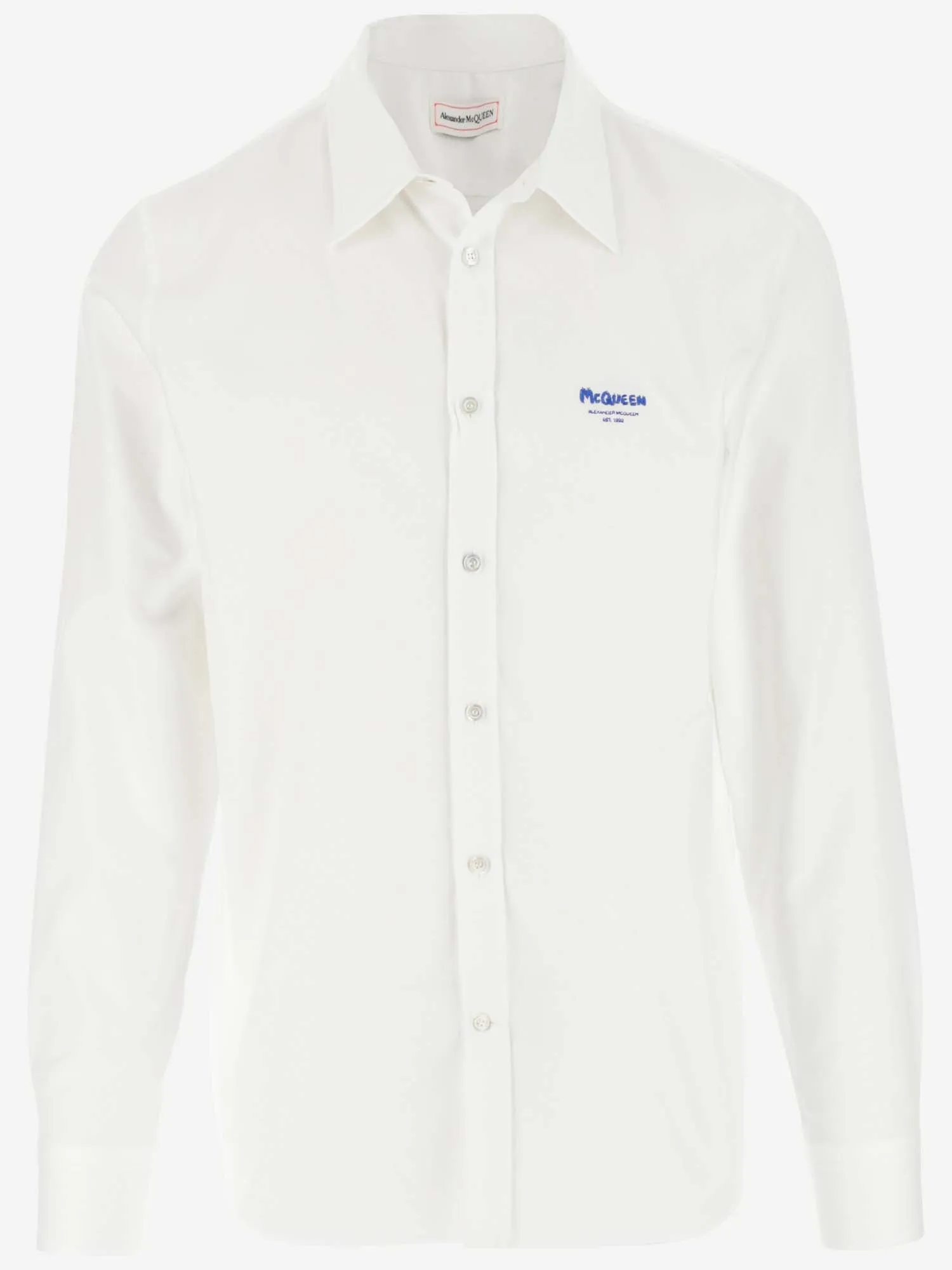 Alexander McQueen Logo Detailed Buttoned Poplin Shirt