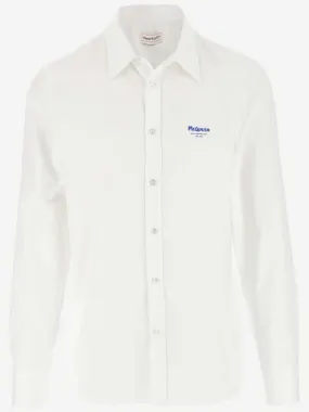 Alexander McQueen Logo Detailed Buttoned Poplin Shirt