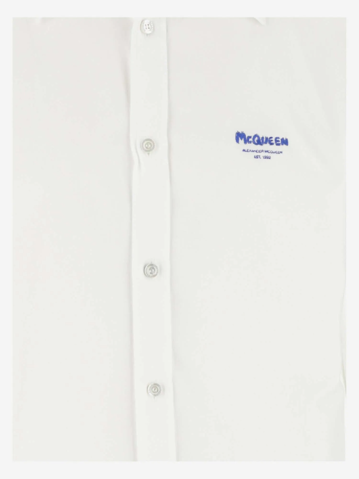 Alexander McQueen Logo Detailed Buttoned Poplin Shirt