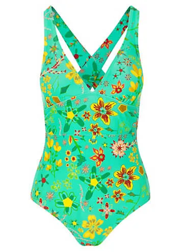 All Over Print Swimsuit with Tummy Control by Kaleidoscope | Look Again