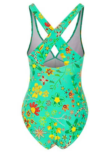 All Over Print Swimsuit with Tummy Control by Kaleidoscope | Look Again