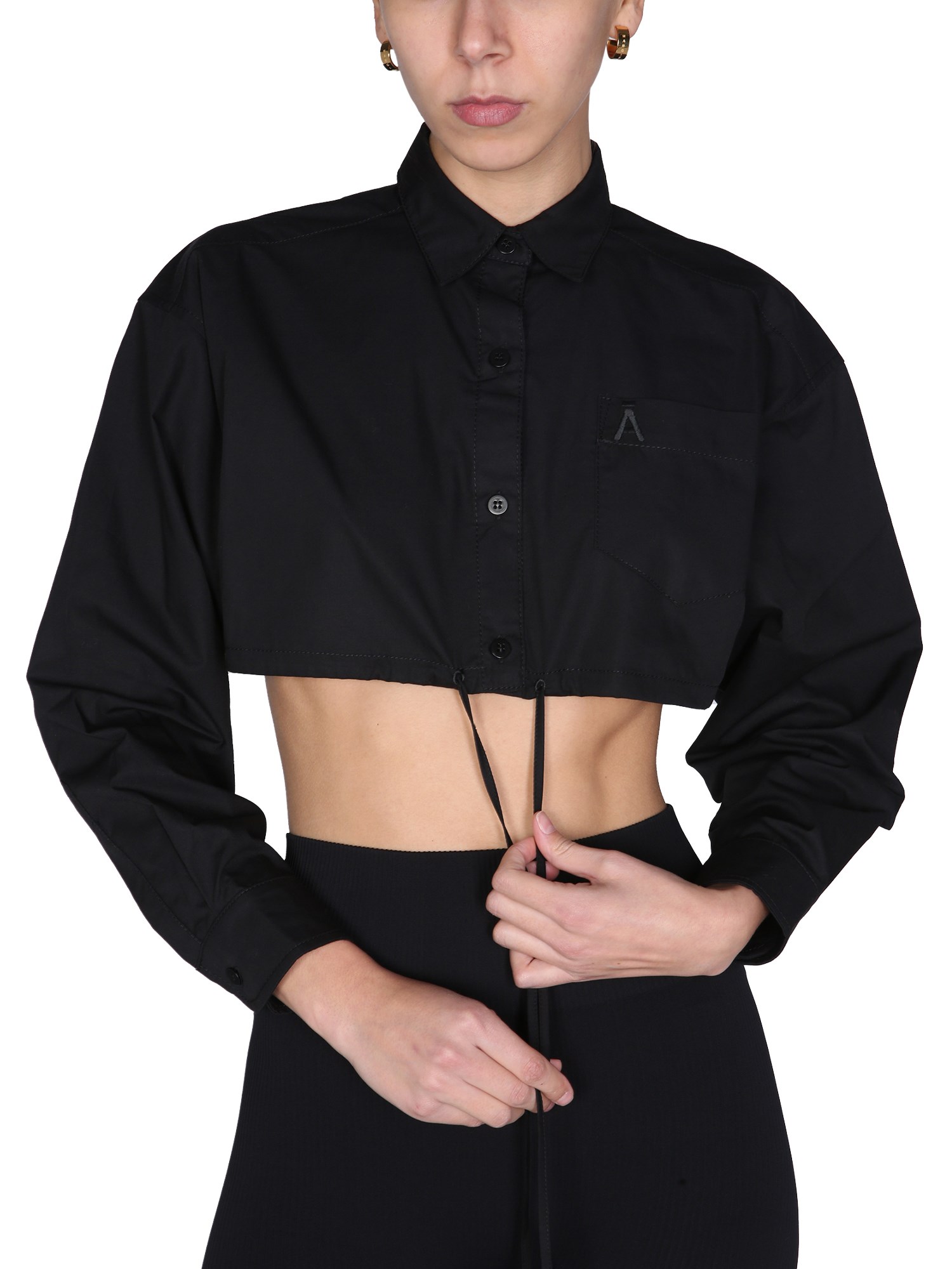 ANDREADAMO    CROPPED COTTON POPLIN SHIRT