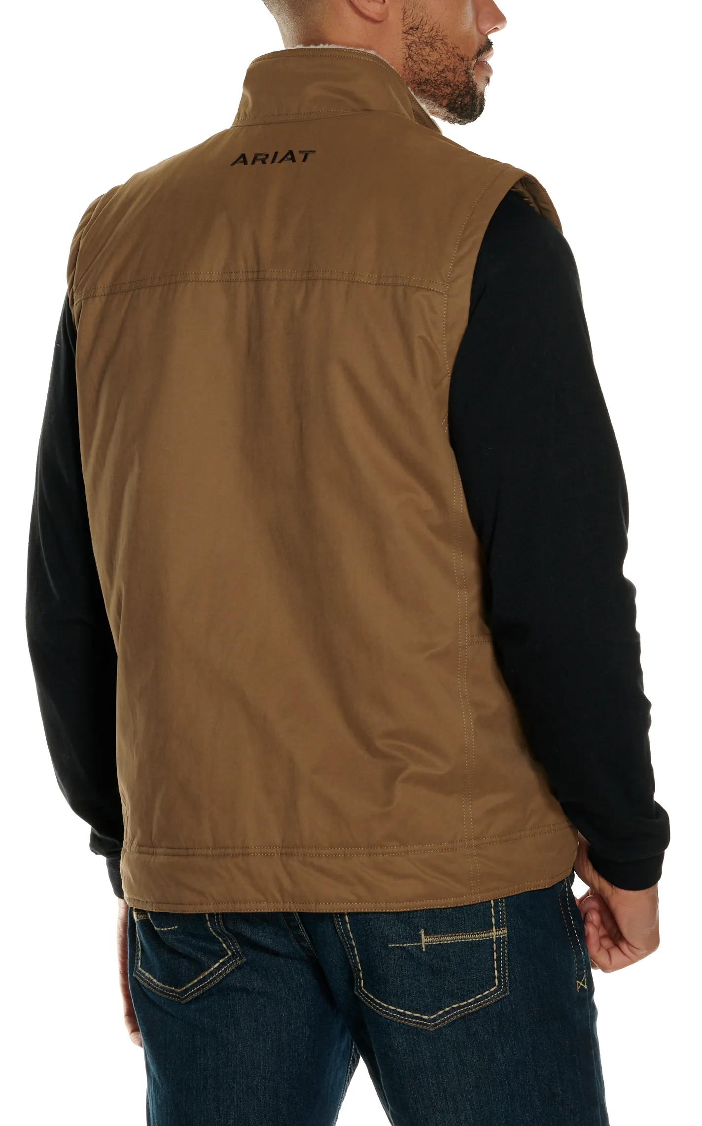 Ariat Men's Tan Grizzly Canvas Vest