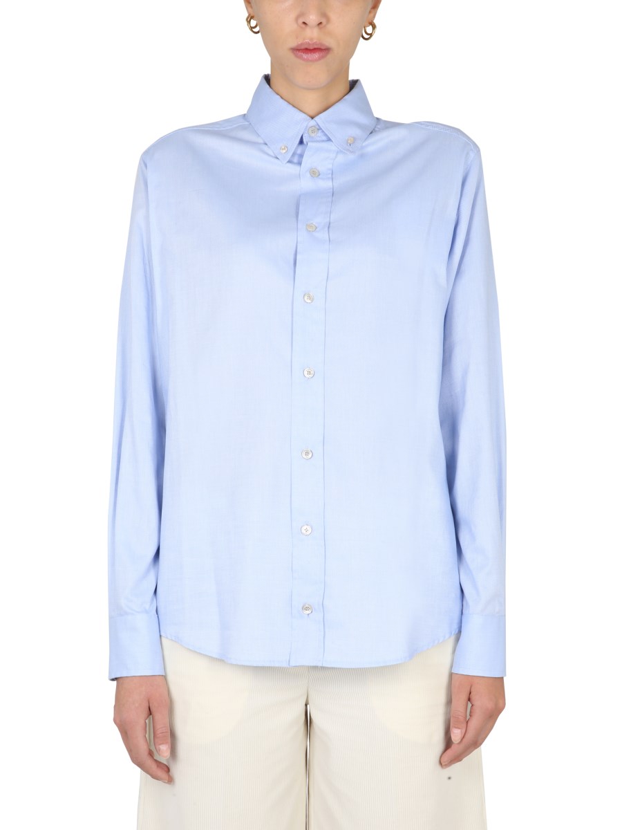 BALLANTYNE    COTTON POPLIN OXFORD SHIRT