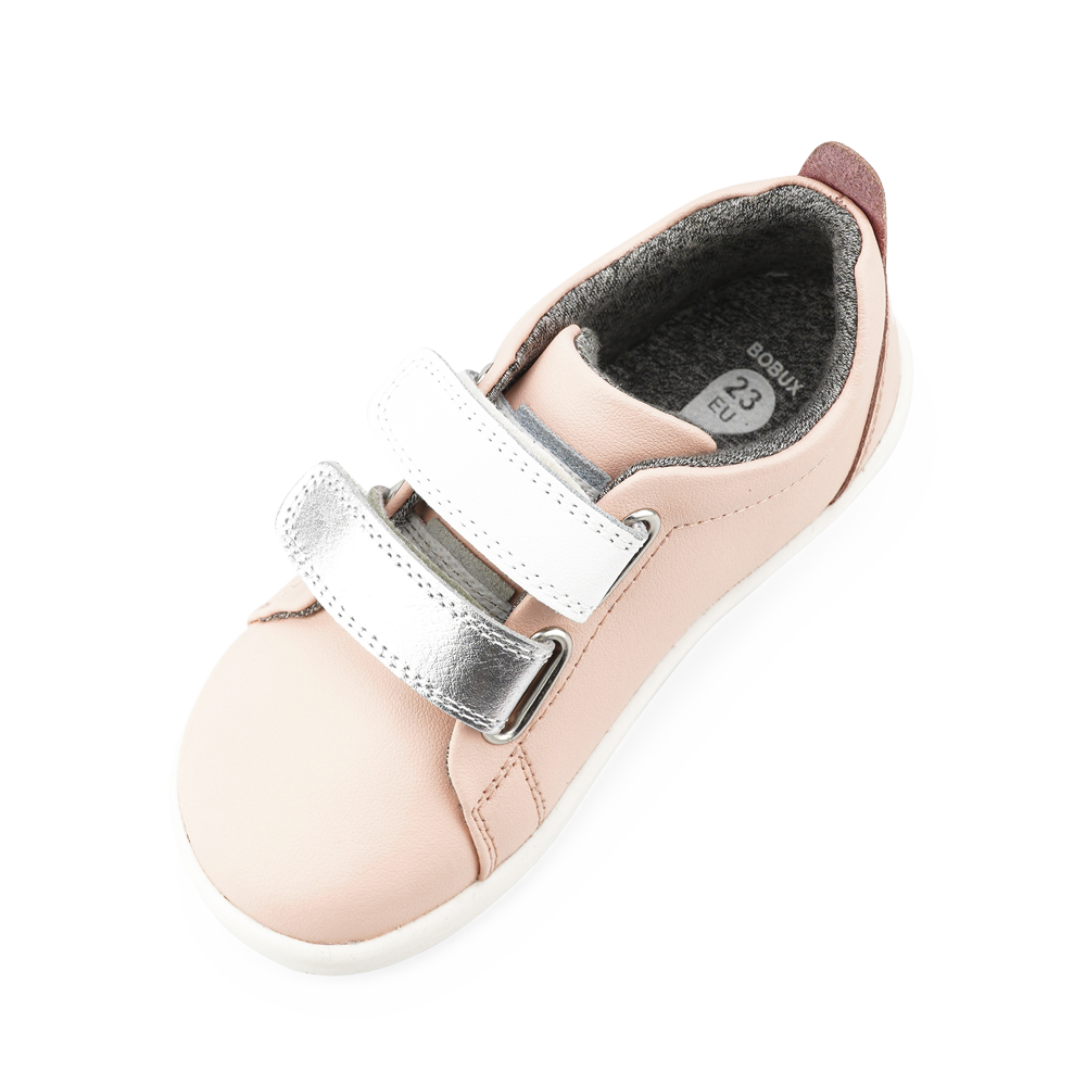 Bobux I-Walk Grass Court Switch Seashell (Silver Metallic + White)