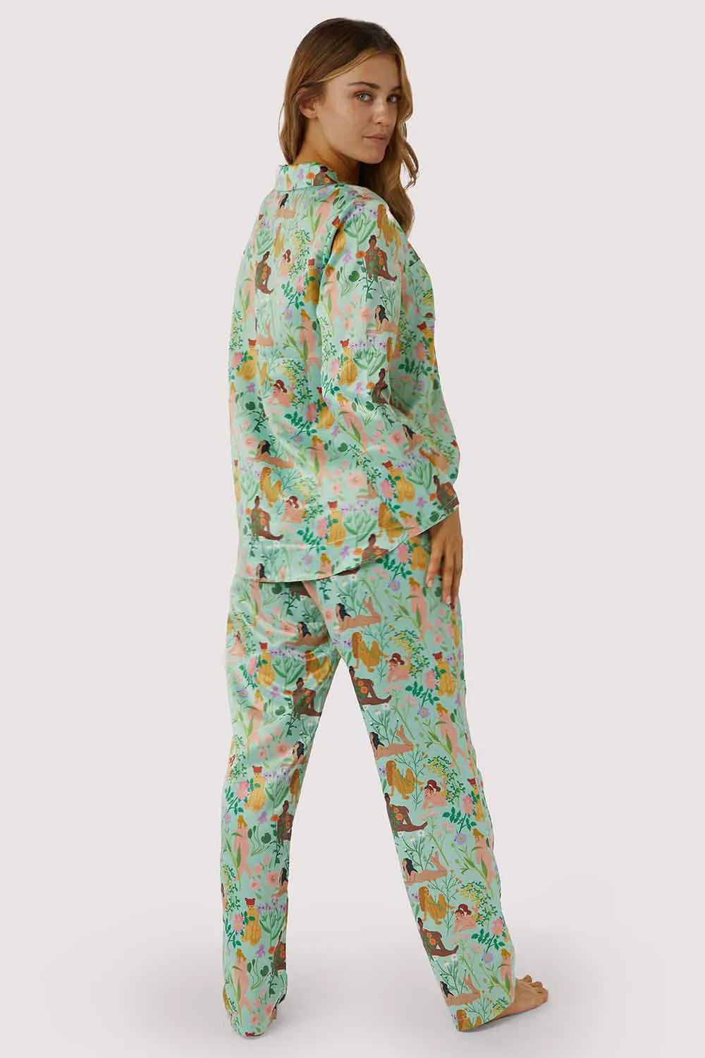 Bodil Jane Nudes & Flowers Long Pyjama Shirt