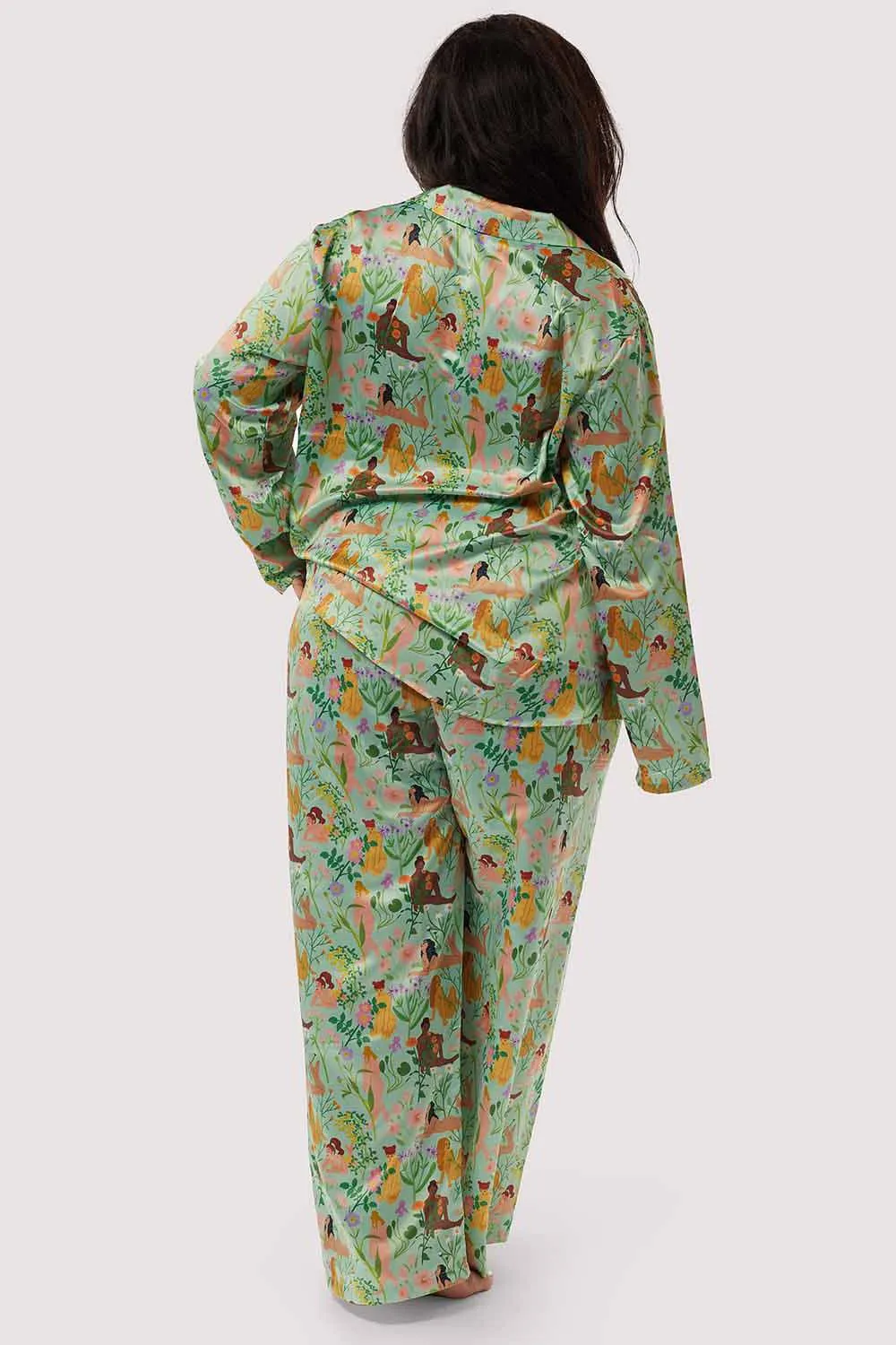 Bodil Jane Nudes & Flowers Long Pyjama Shirt