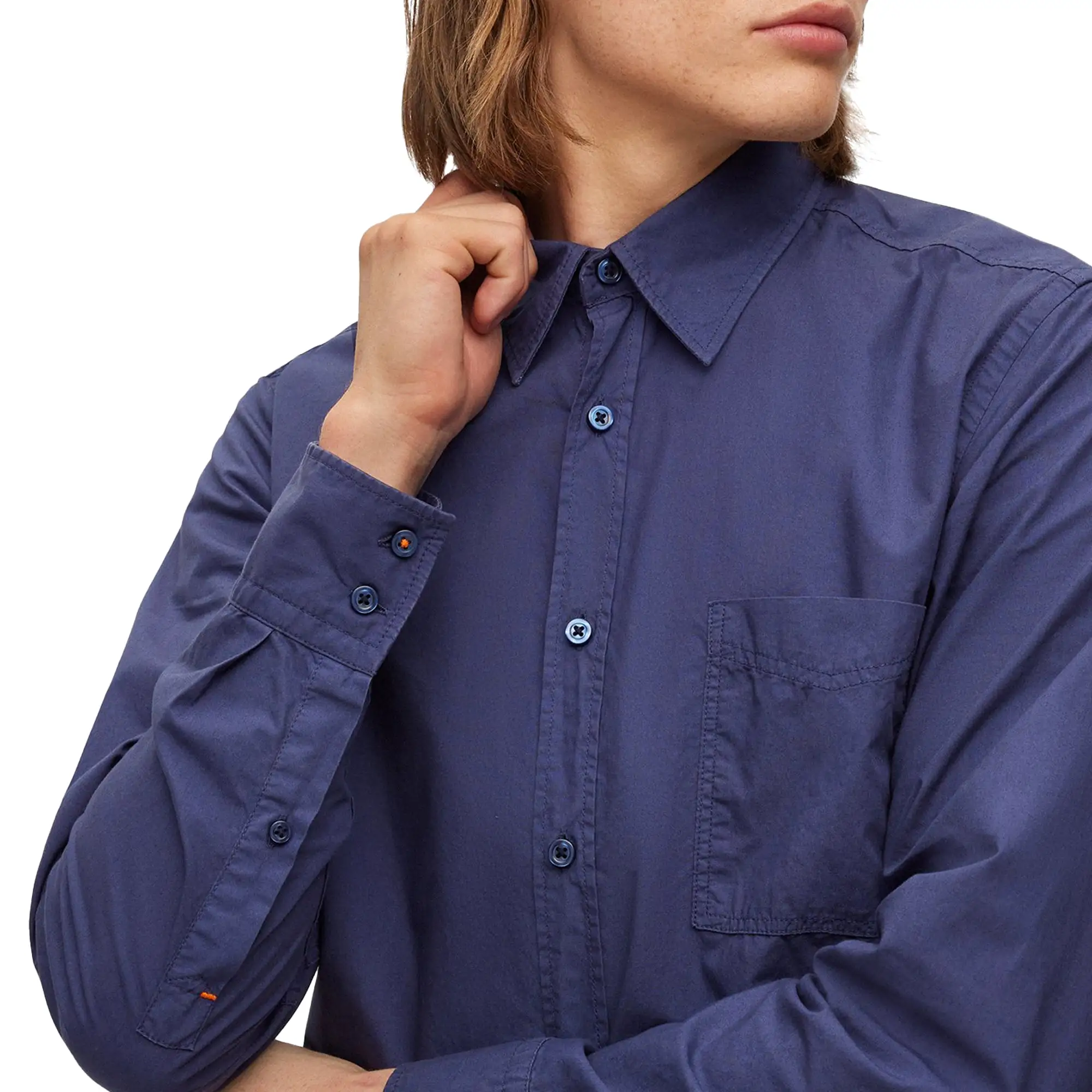 Boss Relegant 6 Poplin LS Shirt - Navy