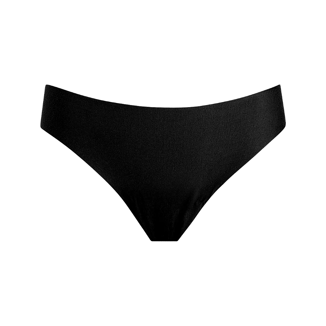 Butter Mid-Rise Thong (Black)