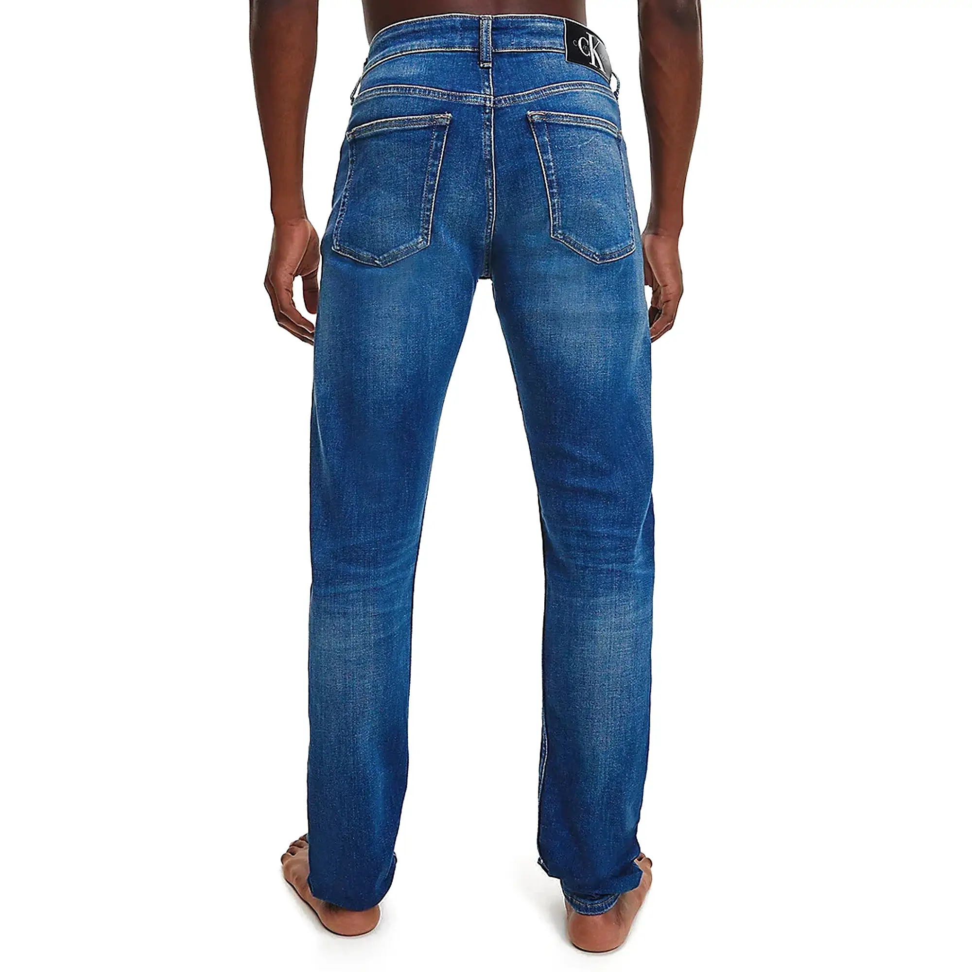 Calvin Klein Slim Tapered Jeans - Stone Wash Mid Blue