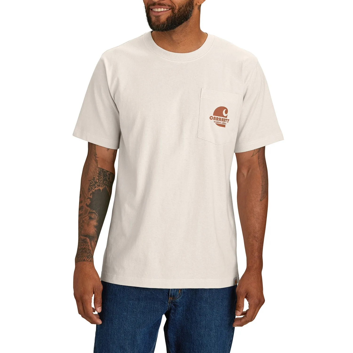 Carhartt Men's Relaxed Fit Heavyweight Farm Graphic Pocket T-Shirt