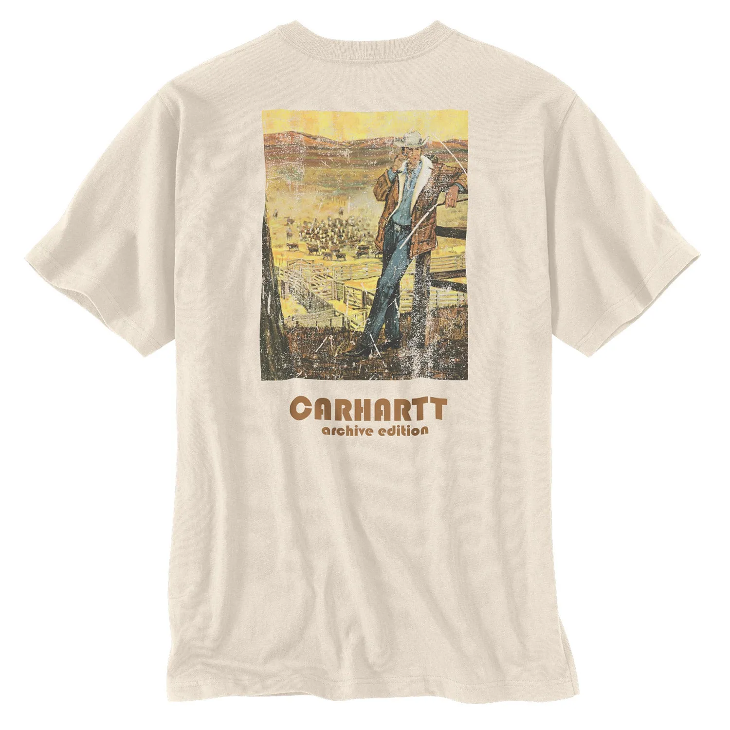 Carhartt Men's Relaxed Fit Heavyweight Farm Graphic Pocket T-Shirt