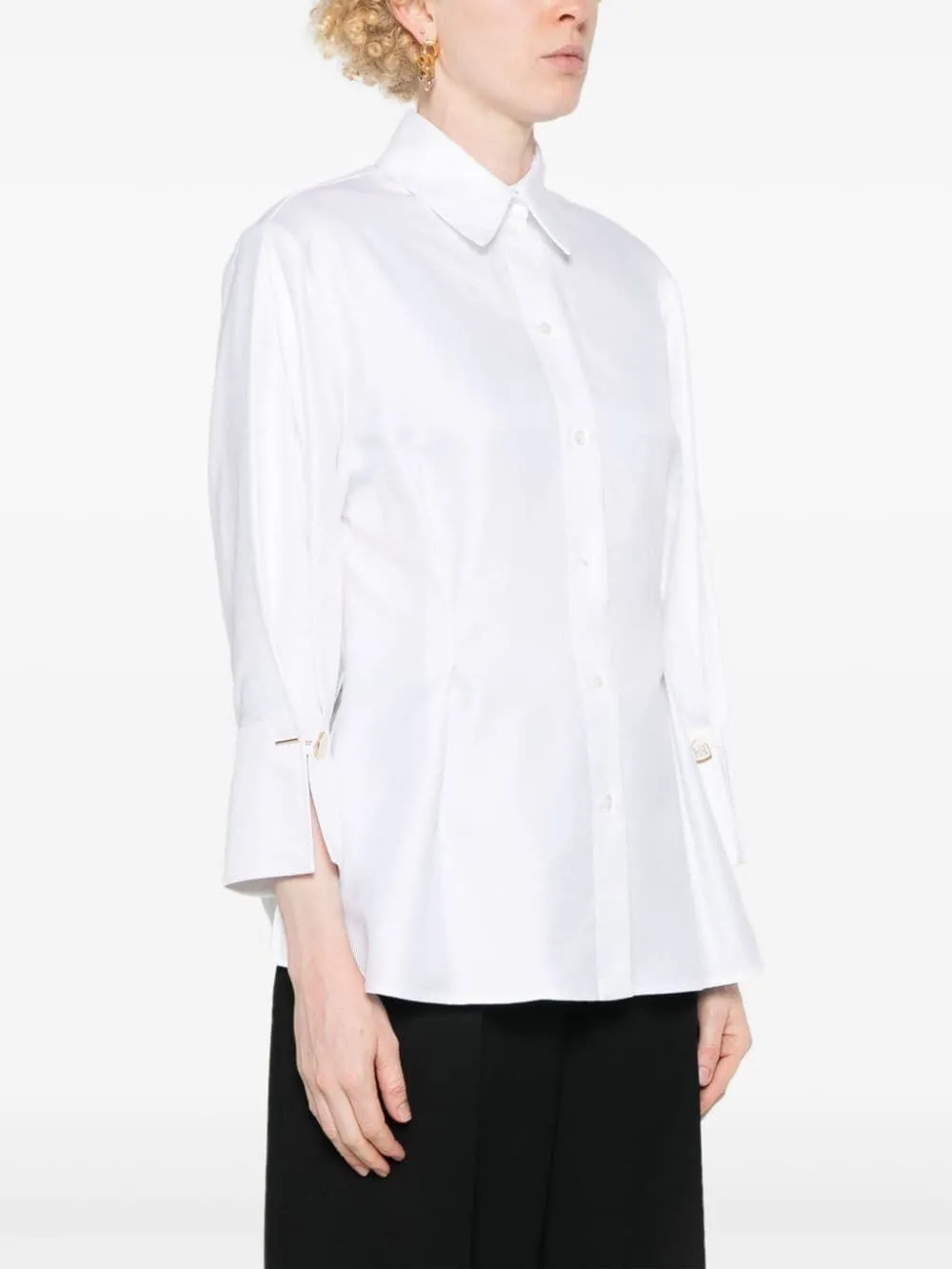 CHEVRON PATTERN POPLIN SHIRT