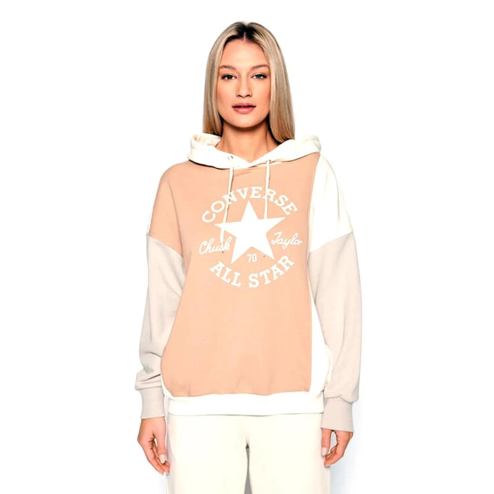 Converse Color Blocked Oversize Women's Hoodie ''Beige''