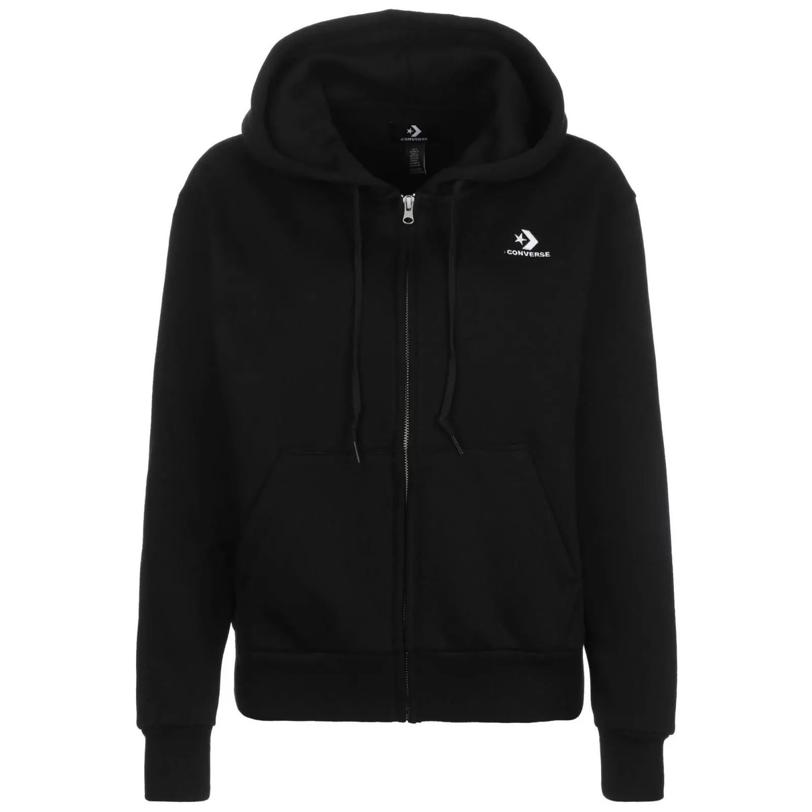 Converse Embroidered Star Chevron Full Zip Women's Hoodie ''Black''