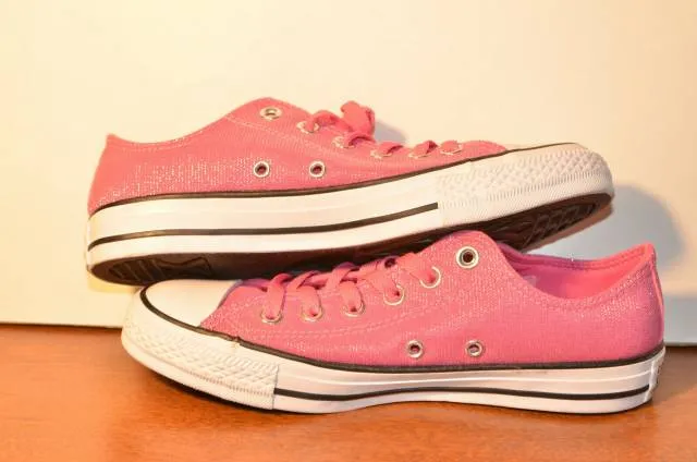 Converse women's ctas ox mod pink/black/white sneaker size 7.5