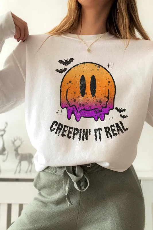 CREEPIN' IT REAL SWEATSHIRT PLUS SIZE