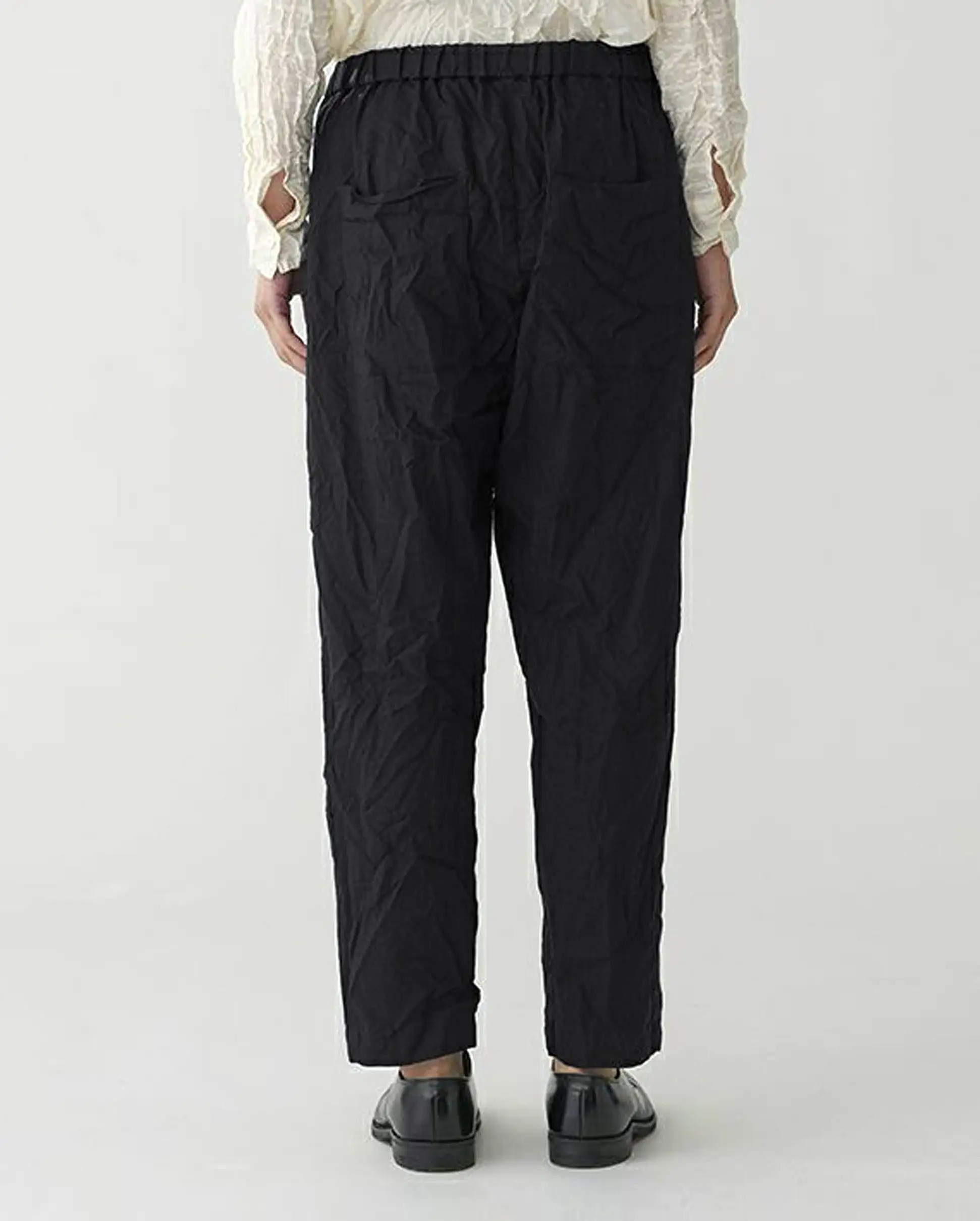 CRINKLE PANTS / BLACK