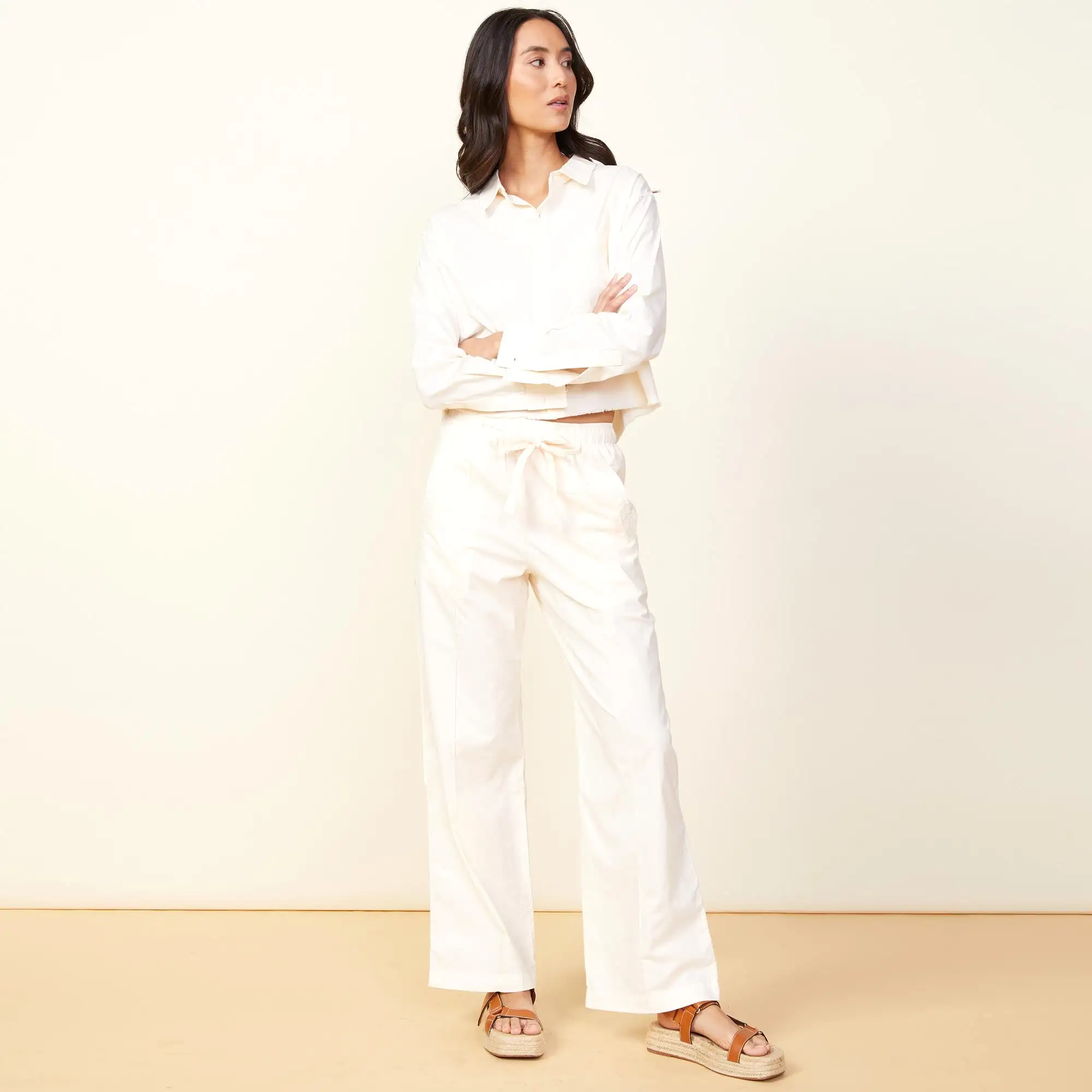 Cropped Poplin Shirt