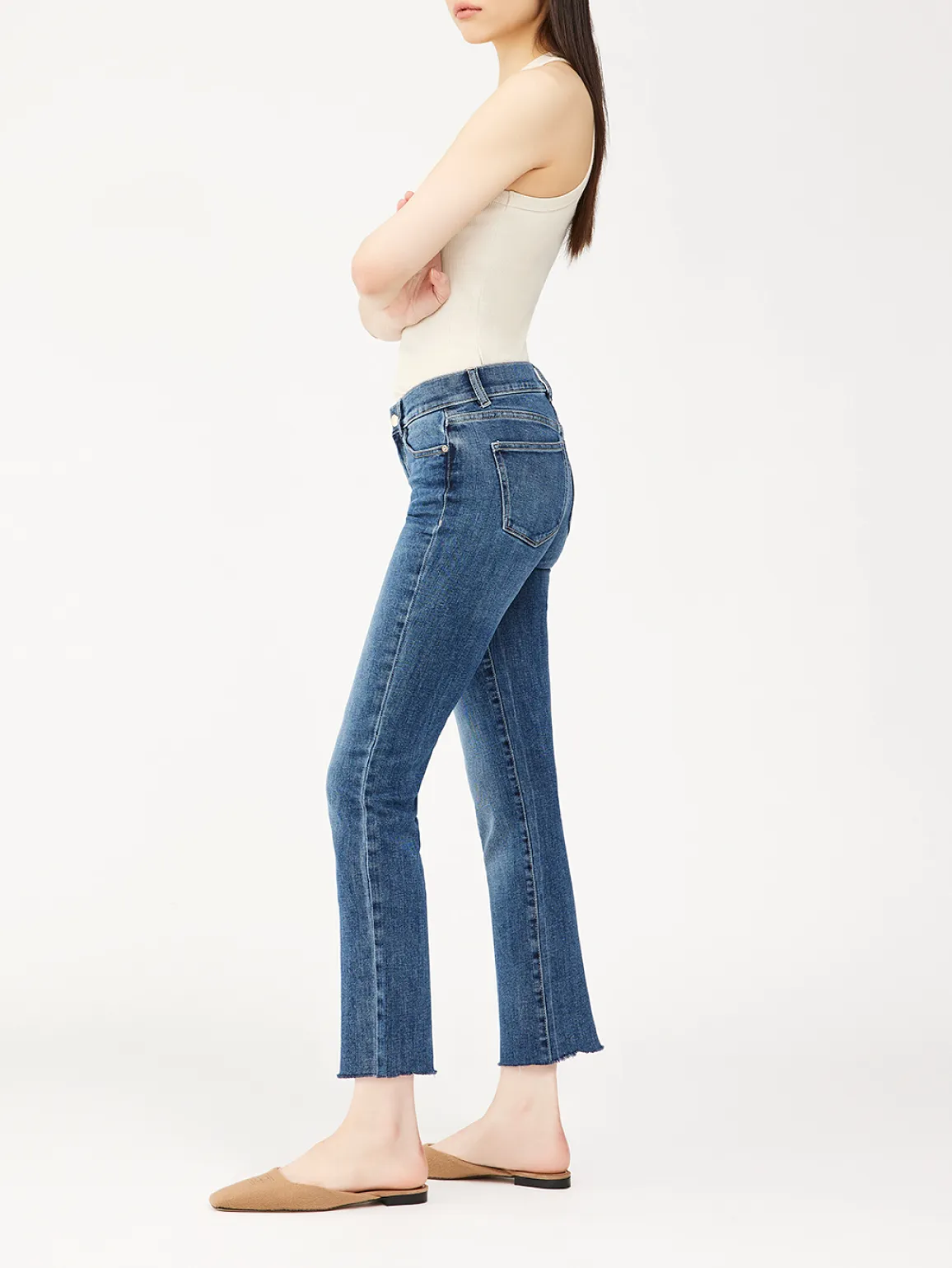 DL1961 Mara Straight Mid Rise Instasculpt Ankle Jean