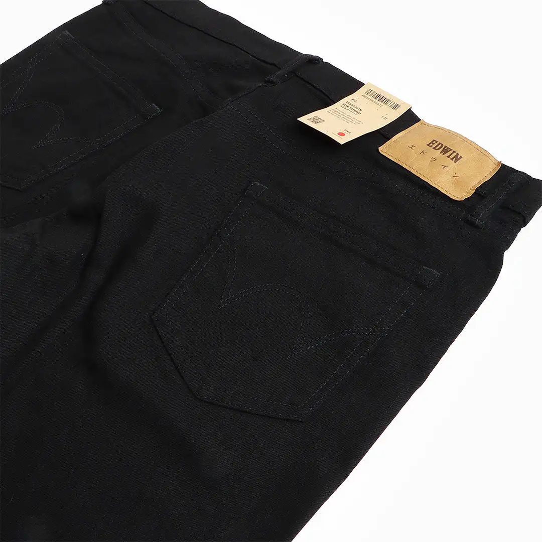 Edwin Slim Tapered Kaihara Black X Black Stretch Jeans