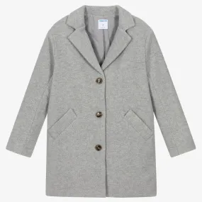 Girls Grey Felted Coat