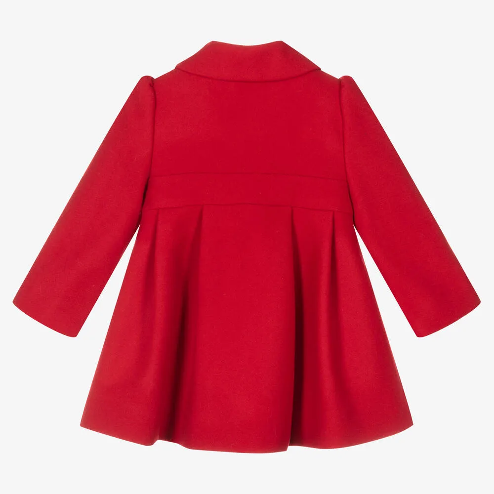 Girls Red Wool Coat