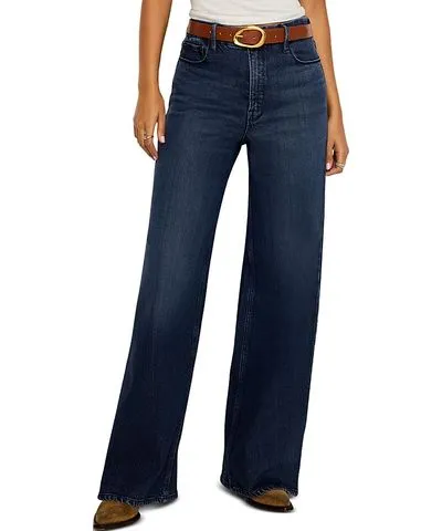 Good American Good Skate High Rise Wide Leg Jeans in Indigo 516