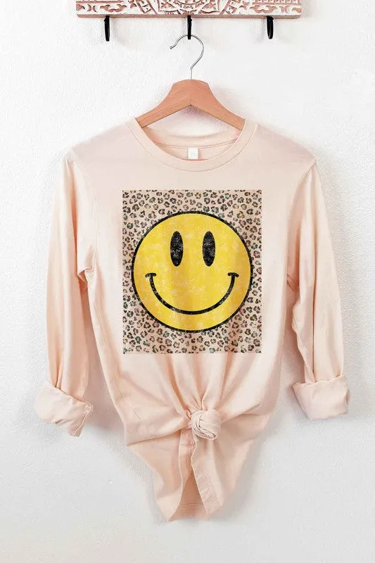 HAPPY LEOPARD LONG SLEEVE TEE