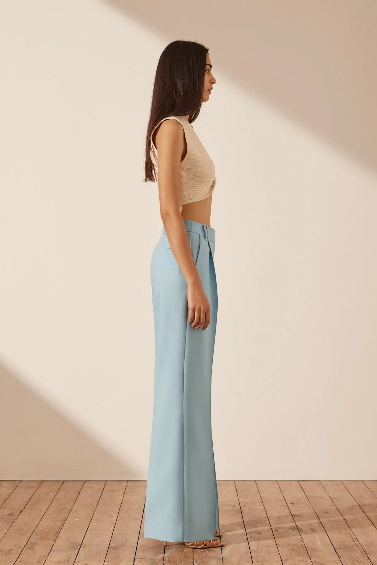 Irena Mid Rise Pant - Cool Blue