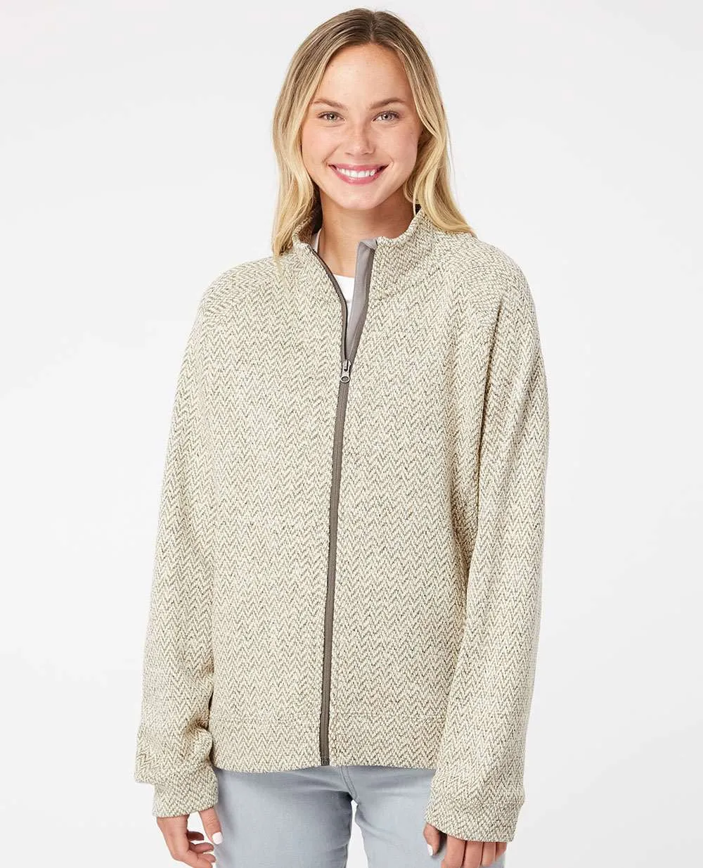 J. America Ladies Traverse Full-Zip Sweatshirt