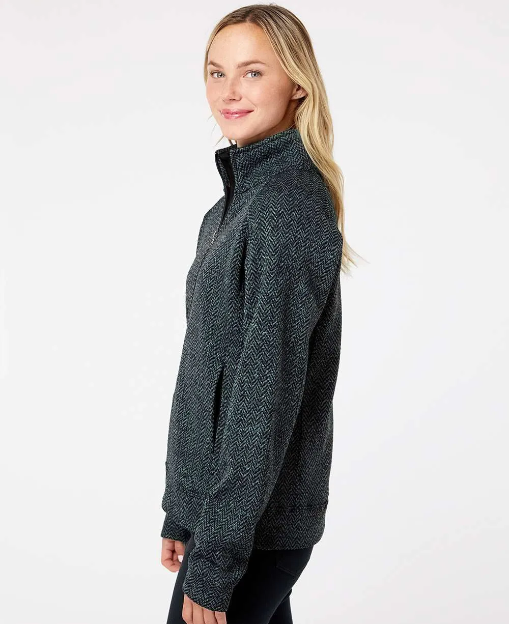 J. America Ladies Traverse Full-Zip Sweatshirt