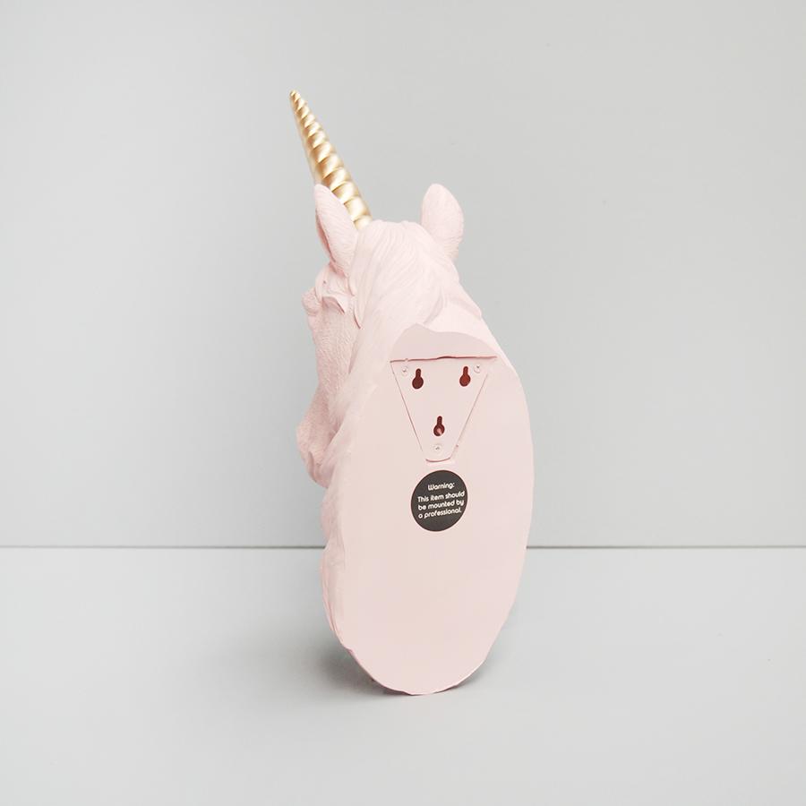 J White Moose Unicorn Wall Art Pink Gold