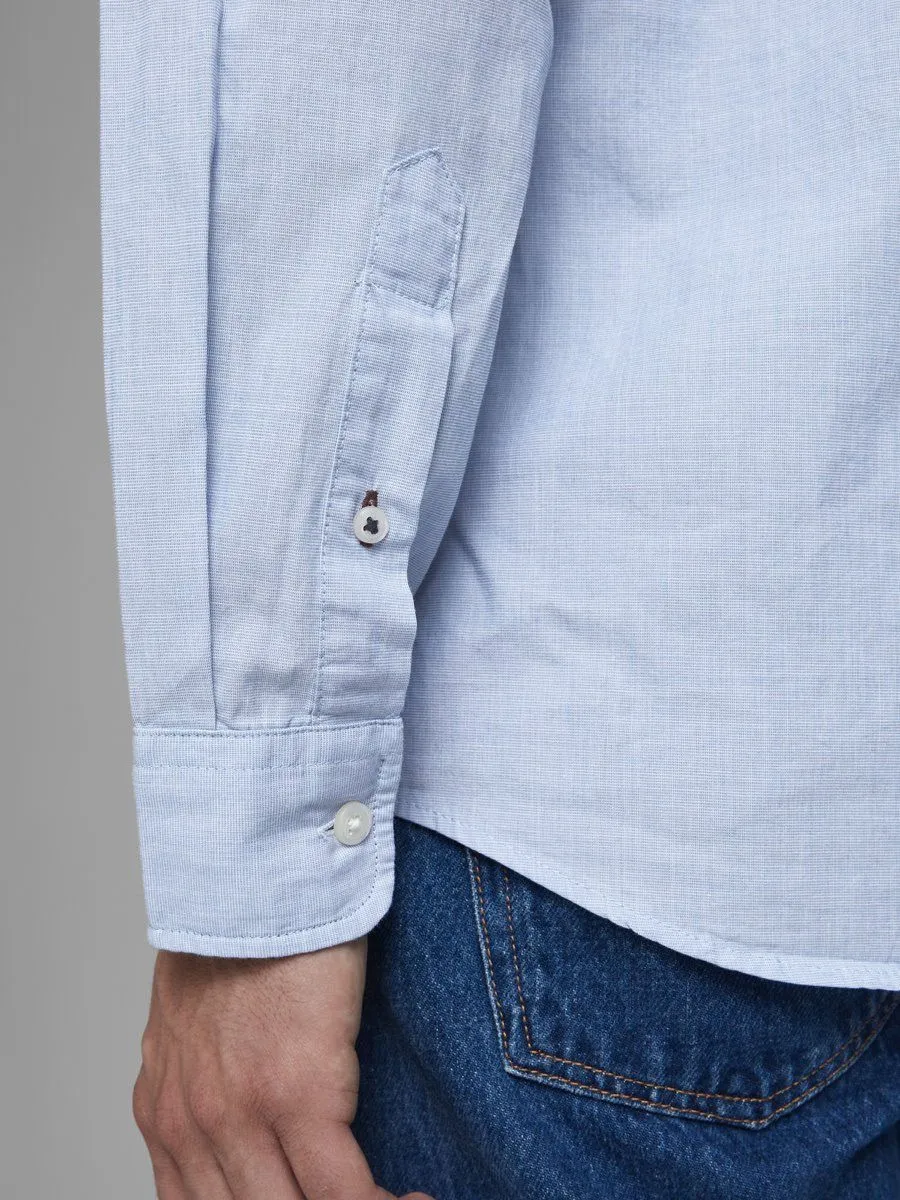 Jack & Jones Plain Poplin Shirt Cashmere Blue