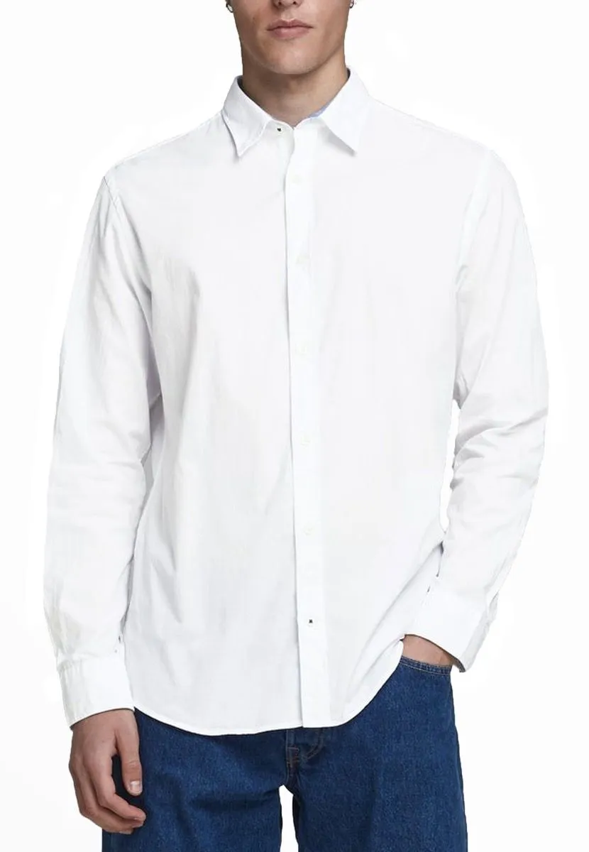 Jack & Jones Plain Poplin Shirt White