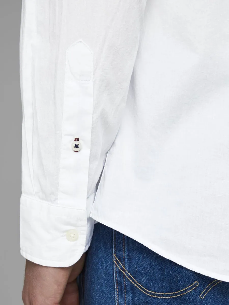 Jack & Jones Plain Poplin Shirt White