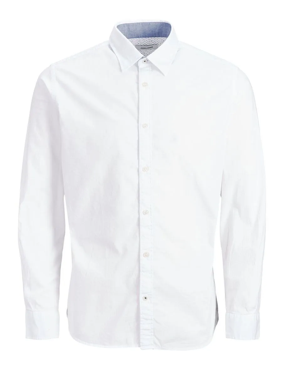 Jack & Jones Plain Poplin Shirt White