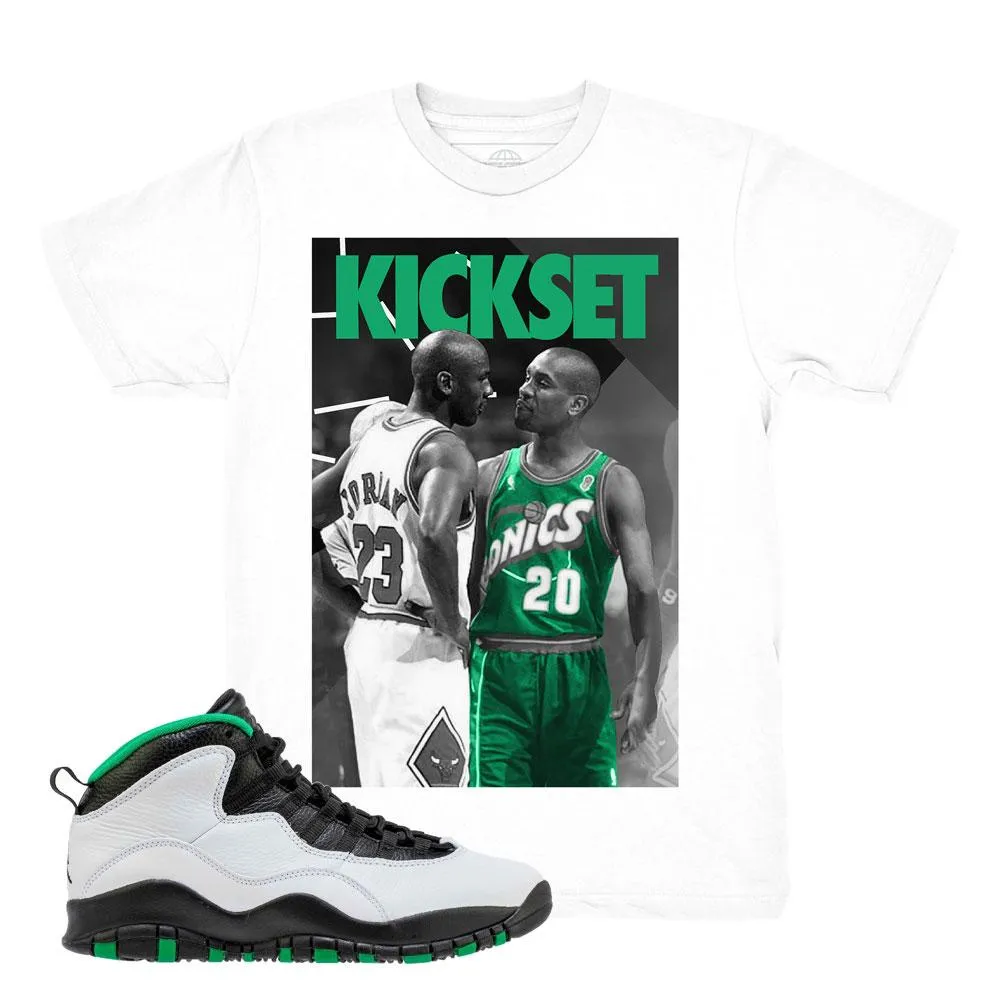 Jordan 10 Seattle Gary Payton White Shirt