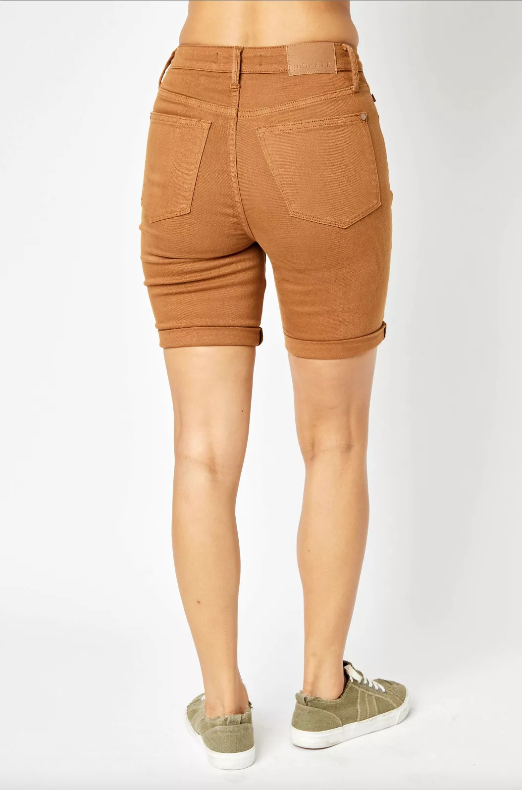 Judy Blue Tummy Control Bermuda Shorts - Brown