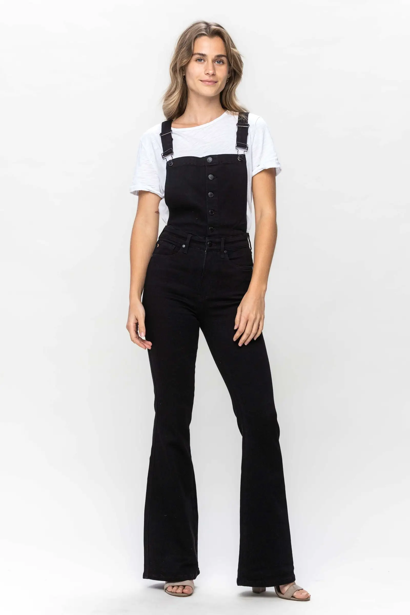 Judy Blue Tummy Control Black Overalls