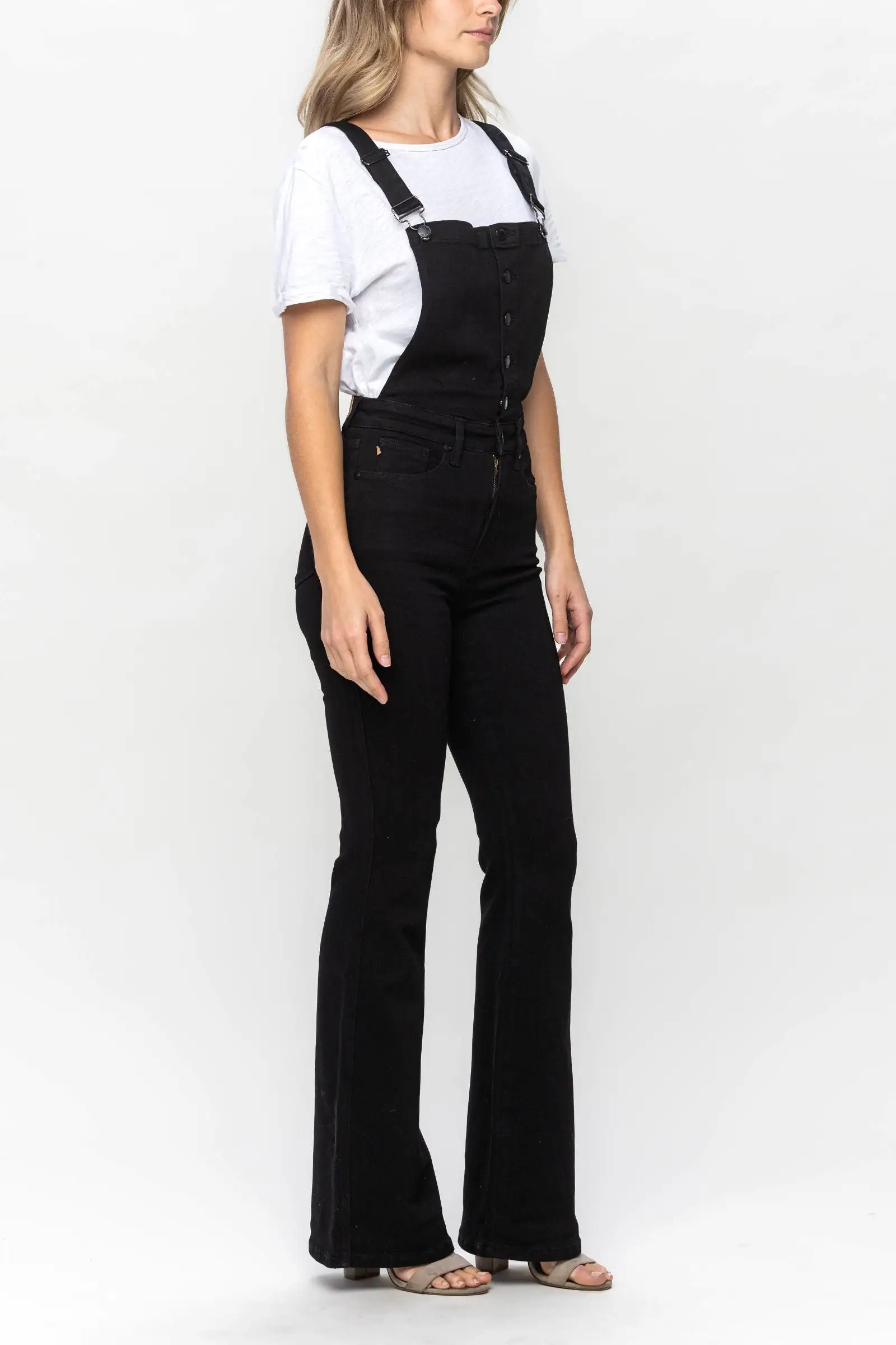 Judy Blue Tummy Control Black Overalls