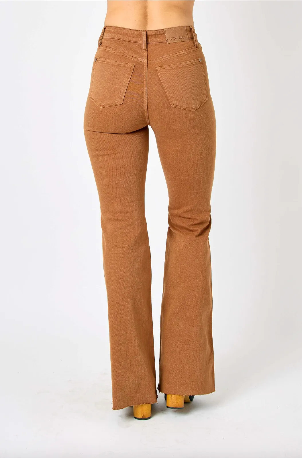 Judy Blue Tummy Control Flare Jeans - Brown