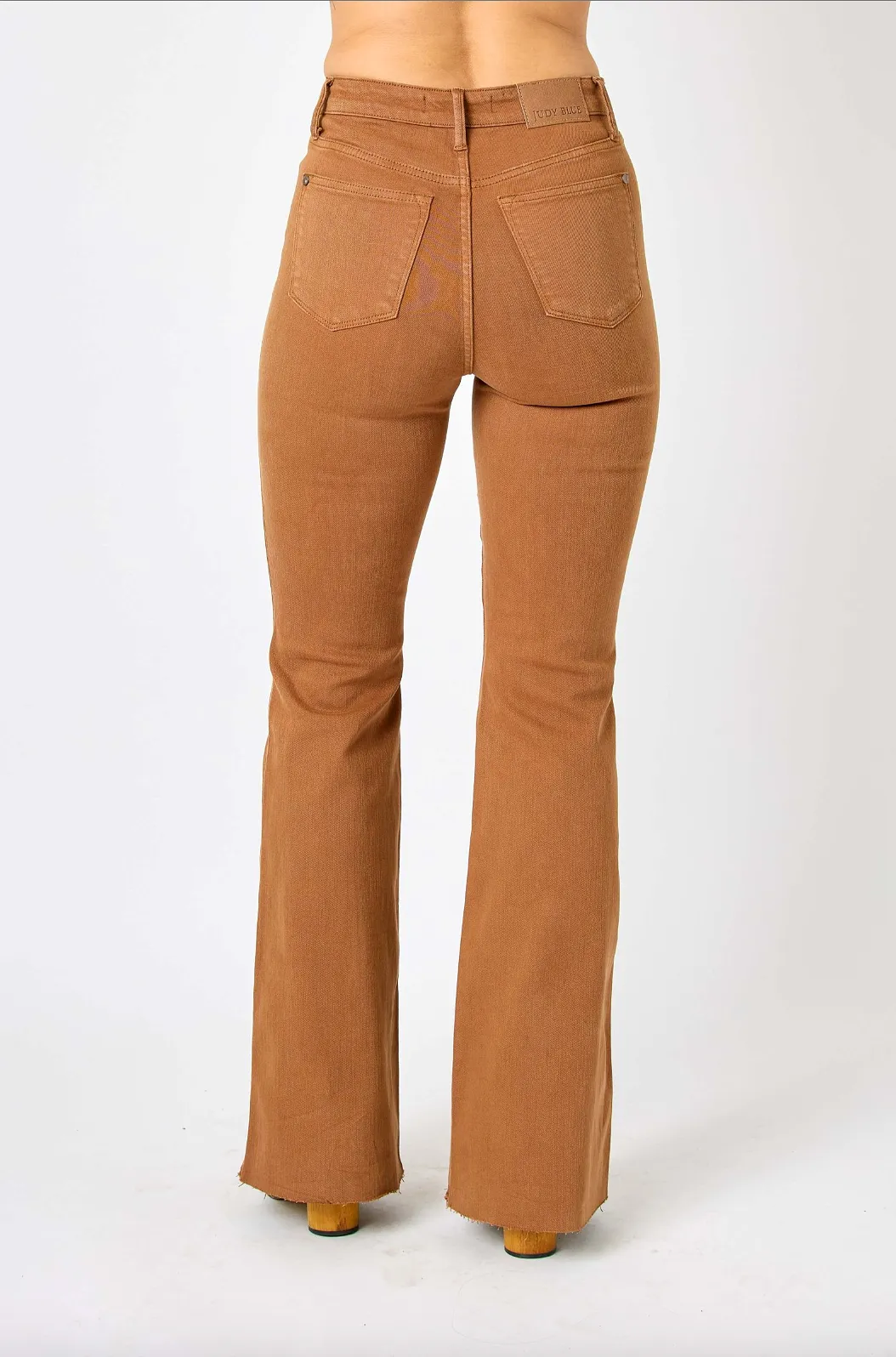 Judy Blue Tummy Control Flare Jeans - Brown