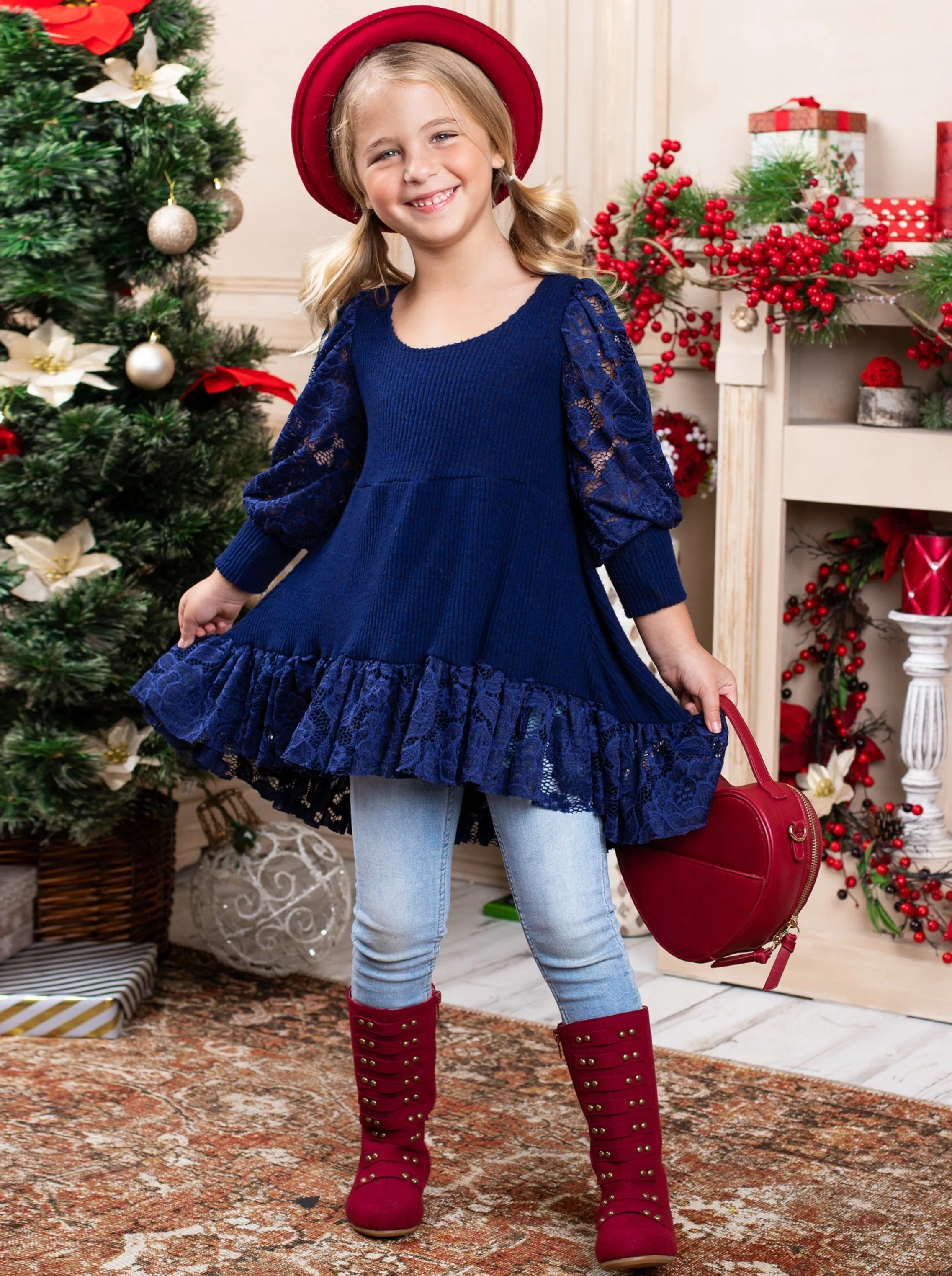 La Dentelle Lovely Hi-Lo Lace Tunic