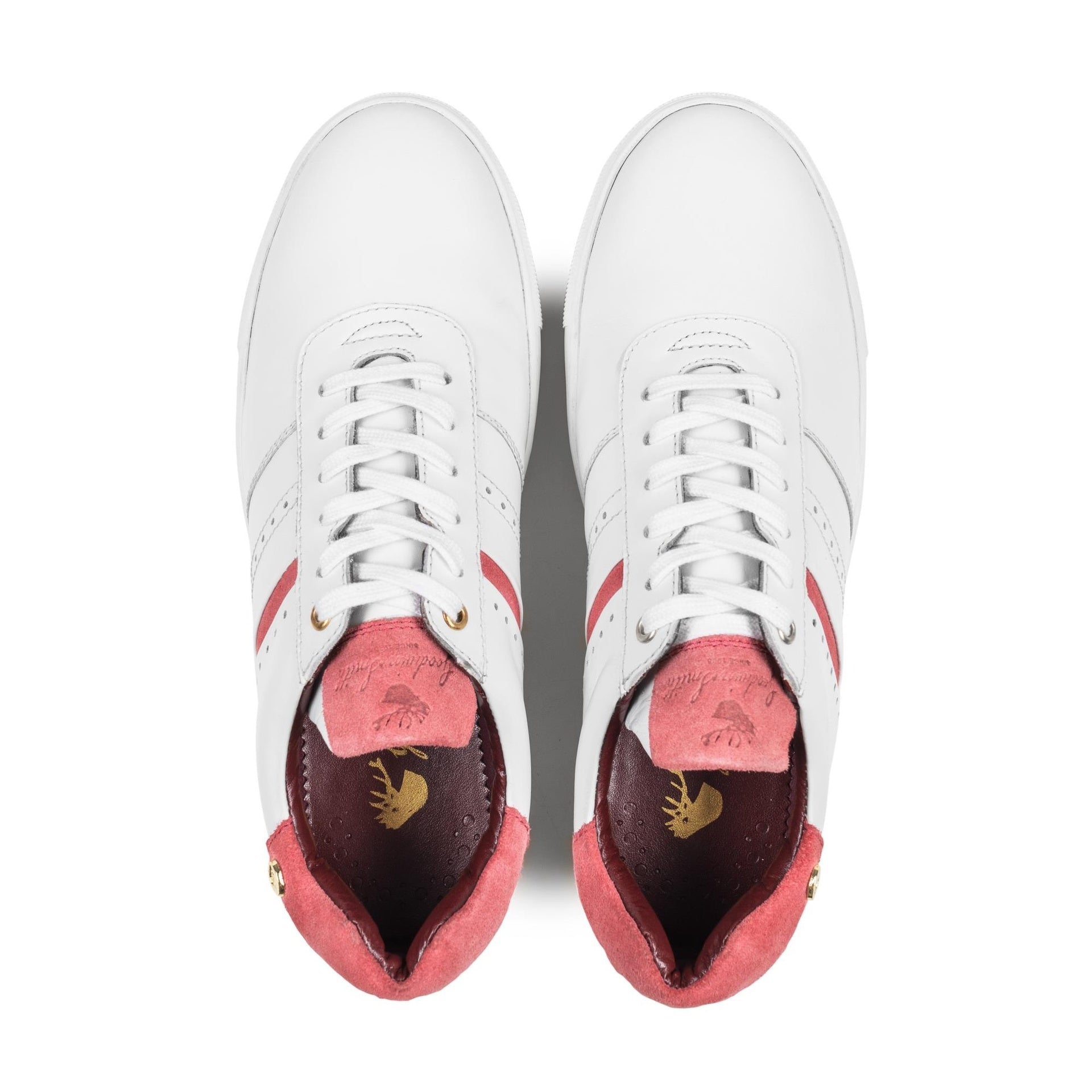 LADIES LOUISE WHITE PINK TRAINER