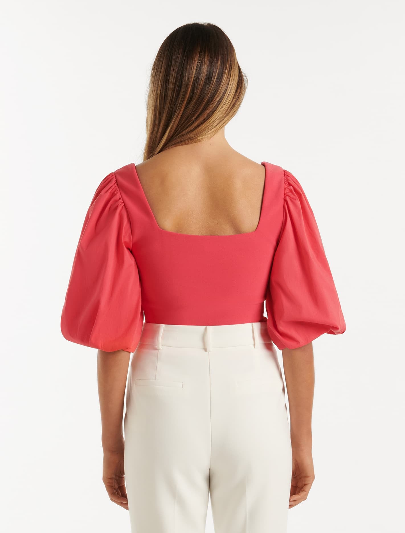 Lainey Crepe Balloon Sleeve Top