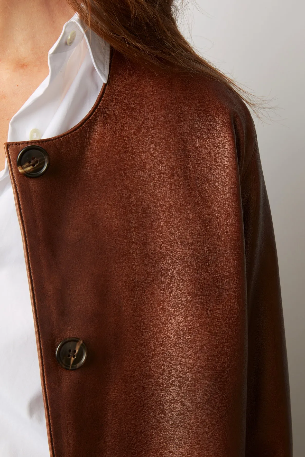 Leather Garment Nalinha Dyy02y009 Brown