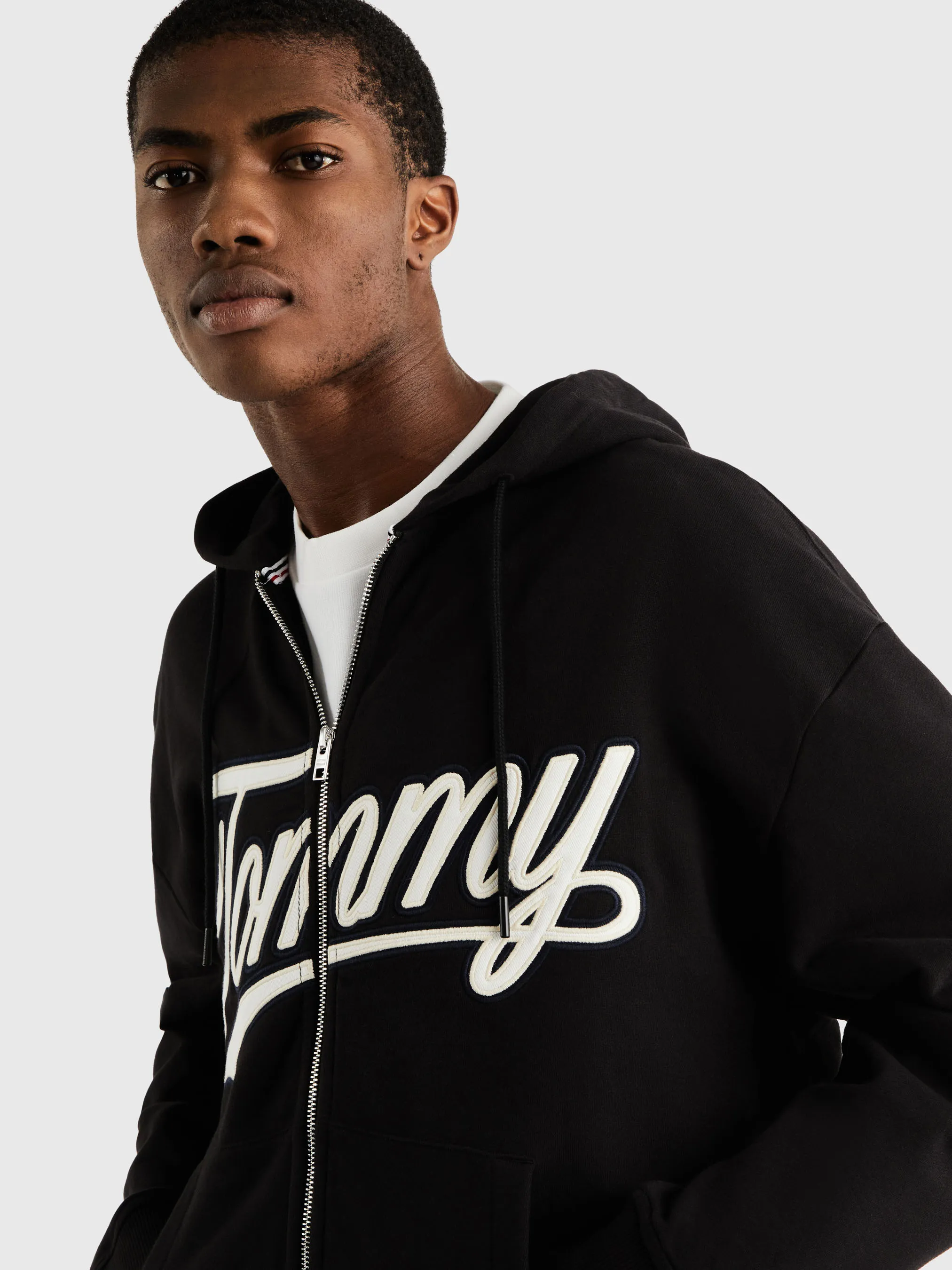 Letterman Zip-Thru Hoodie | Sweatshirts & Hoodies | Tommy Jeans